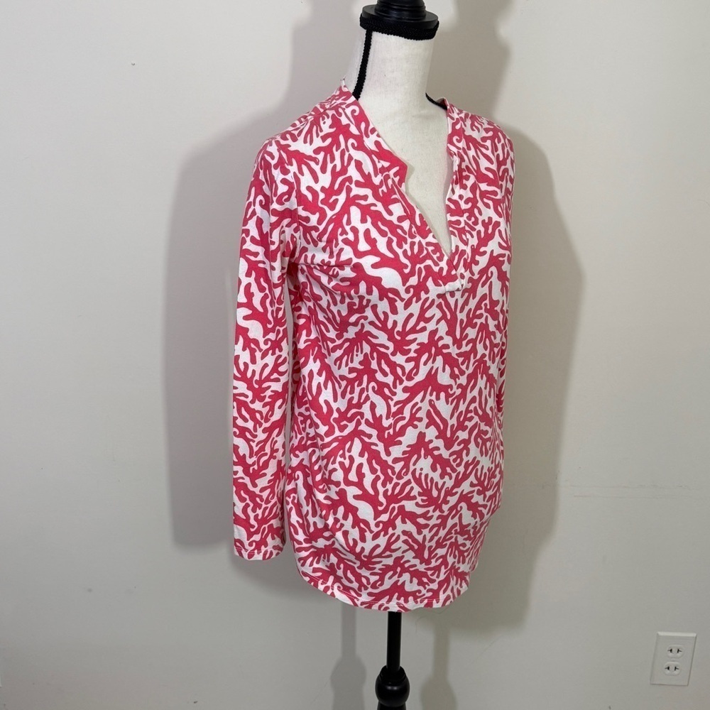 Lilly Pulitzer Pink and White Tunic Top EUC